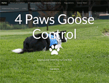 Tablet Screenshot of 4pawsgoosecontrol.com